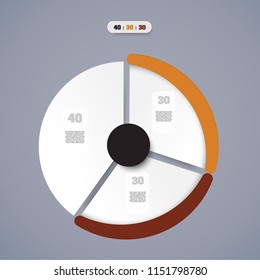 Vector infographic template for diagram, graph, presentation, chart, business concept with 3 options.