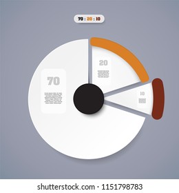Vector infographic template for diagram, graph, presentation, chart, business concept with 3 options.