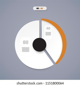 Vector infographic template for diagram, graph, presentation, chart, business concept with 2 options.