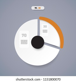 Vector infographic template for diagram, graph, presentation, chart, business concept with 2 options.