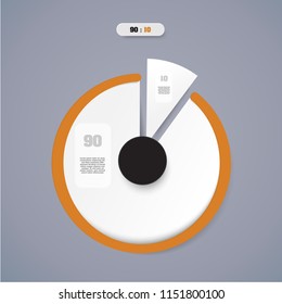Vector infographic template for diagram, graph, presentation, chart, business concept with 2 options.