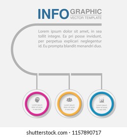 Vector infographic template for diagram, graph, presentation, chart, business concept with 3 options.
