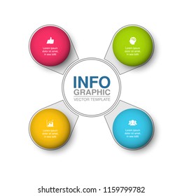 Vector infographic template for diagram, graph, presentation, chart, business concept with 4 options.