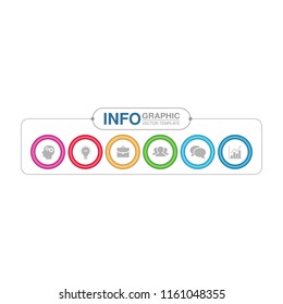 Vector infographic template for diagram, graph, presentation, chart, business concept with 6 options.