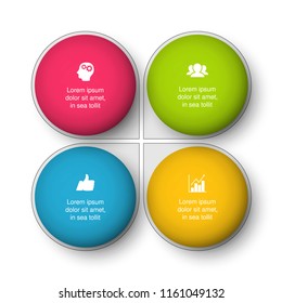 Vector infographic template for diagram, graph, presentation, chart, business concept with 4 options.