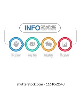 Vector infographic template for diagram, graph, presentation, chart, business concept with 4 options.