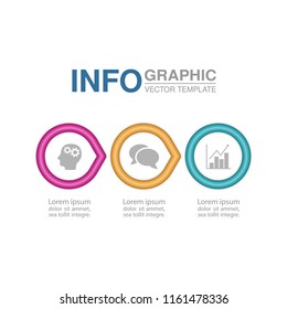 Vector infographic template for diagram, graph, presentation, chart, business concept with 3 options.
