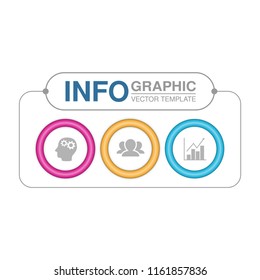 Vector infographic template for diagram, graph, presentation, chart, business concept with 3 options.