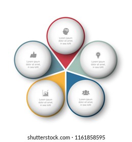 Vector infographic template for diagram, graph, presentation, chart, business concept with 5 options.