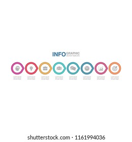 Vector infographic template for diagram, graph, presentation, chart, business concept with 8 options.