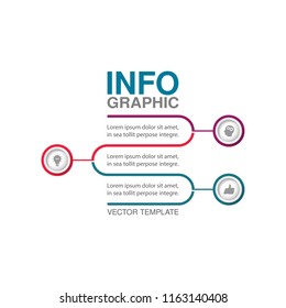 Vector infographic template for diagram, graph, presentation, chart, business concept with 3 options.