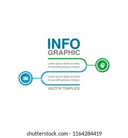 Vector infographic template for diagram, graph, presentation, chart, business concept with 2 options.