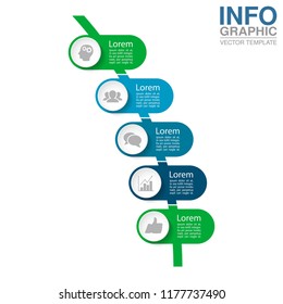 Vector infographic template for diagram, graph, presentation, chart, business concept with 5 options.