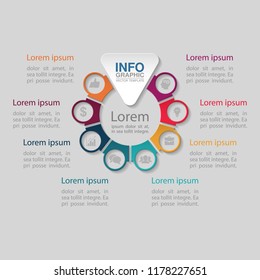 Vector infographic template for diagram, graph, presentation, chart, business concept with 8 options.