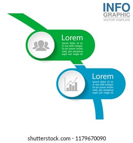 Vector infographic template for diagram, graph, presentation, chart, business concept with 2 options.