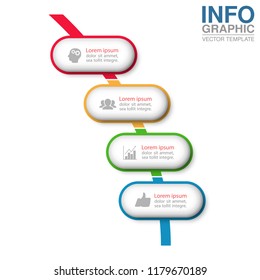 Vector infographic template for diagram, graph, presentation, chart, business concept with 4 options.