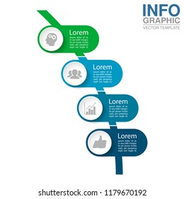 Vector infographic template for diagram, graph, presentation, chart, business concept with 4 options.