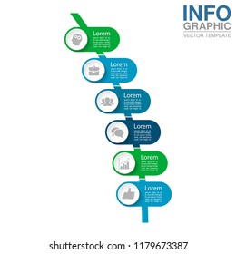 Vector infographic template for diagram, graph, presentation, chart, business concept with 6 options.
