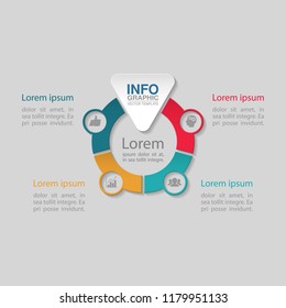 Vector infographic template for diagram, graph, presentation, chart, business concept with 4 options.
