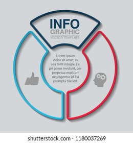 Vector infographic template for diagram, graph, presentation, chart, business concept with 2 options.
