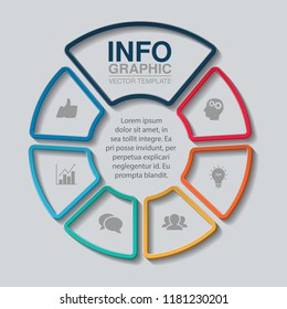 Vector infographic template for diagram, graph, presentation, chart, business concept with 6 options.