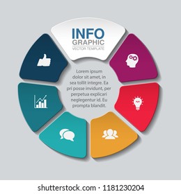 Vector infographic template for diagram, graph, presentation, chart, business concept with 6 options.