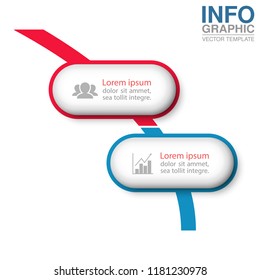Vector infographic template for diagram, graph, presentation, chart, business concept with 2 options.
