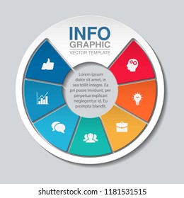 Vector infographic template for diagram, graph, presentation, chart, business concept with 7 options.