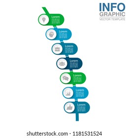 Vector infographic template for diagram, graph, presentation, chart, business concept with 7 options.