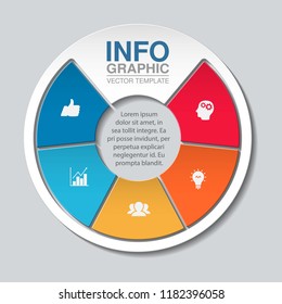 Vector infographic template for diagram, graph, presentation, chart, business concept with 5 options.