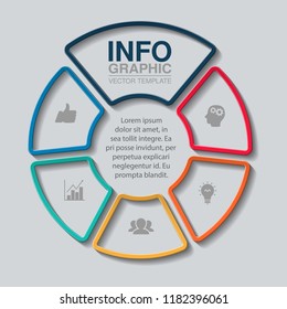 Vector infographic template for diagram, graph, presentation, chart, business concept with 5 options.