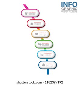 Vector infographic template for diagram, graph, presentation, chart, business concept with 6 options.