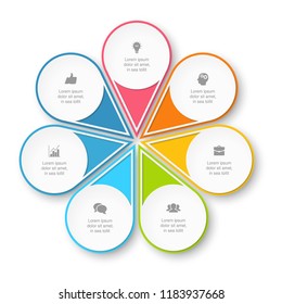 Vector infographic template for diagram, graph, presentation, chart, business concept with 7 options.