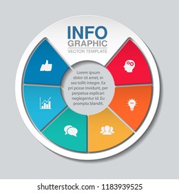 Vector infographic template for diagram, graph, presentation, chart, business concept with 6 options.