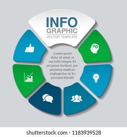 Vector infographic template for diagram, graph, presentation, chart, business concept with 6 options.