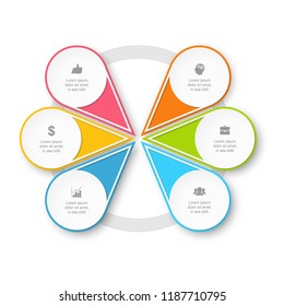 Vector infographic template for diagram, graph, presentation, chart, business concept with 6 options.