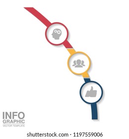 Vector infographic template for diagram, graph, presentation, chart, business concept with 3 options.