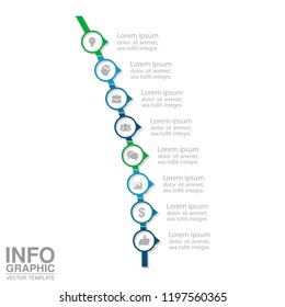 Vector infographic template for diagram, graph, presentation, chart, business concept with 8 options.