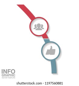 Vector infographic template for diagram, graph, presentation, chart, business concept with 2 options.