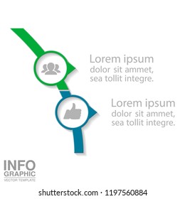 Vector infographic template for diagram, graph, presentation, chart, business concept with 2 options.