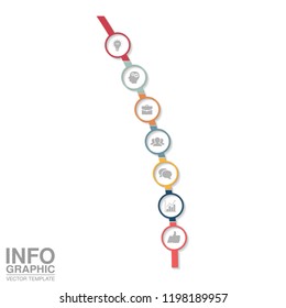 Vector infographic template for diagram, graph, presentation, chart, business concept with 7 options.