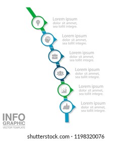 Vector infographic template for diagram, graph, presentation, chart, business concept with 6 options.