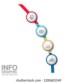 Vector infographic template for diagram, graph, presentation, chart, business concept with 4 options.