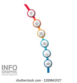Vector infographic template for diagram, graph, presentation, chart, business concept with 6 options.