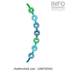 Vector infographic template for diagram, graph, presentation, chart, business concept with 7 options.