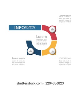 Vector infographic template for diagram, graph, presentation, chart, business concept with 4 options.