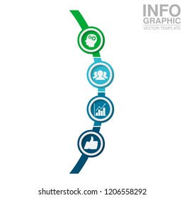 Vector infographic template for diagram, graph, presentation, chart, business concept with 4 options.