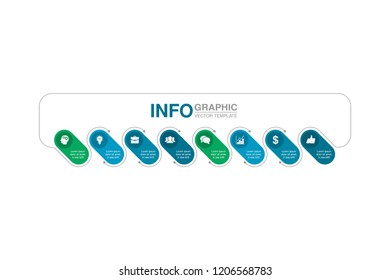 Vector infographic template for diagram, graph, presentation, chart, business concept with 7 options.