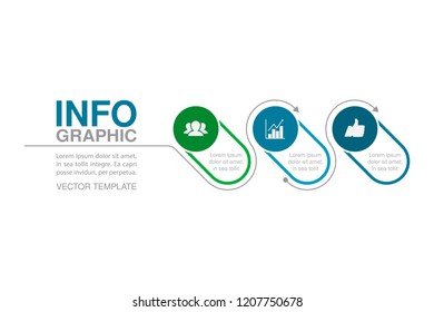 Vector infographic template for diagram, graph, presentation, chart, business concept with 3 options.