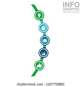 Vector infographic template for diagram, graph, presentation, chart, business concept with 5 options.